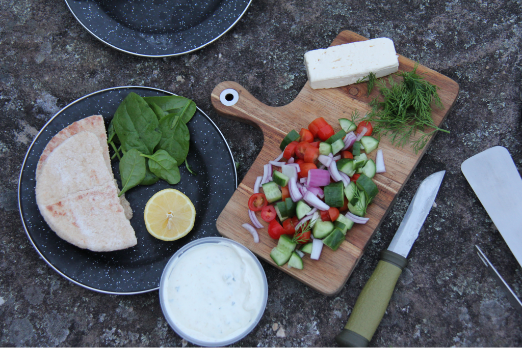 Ingredients for the lamb pita recipe to be barbecued on the STOV BBQ
