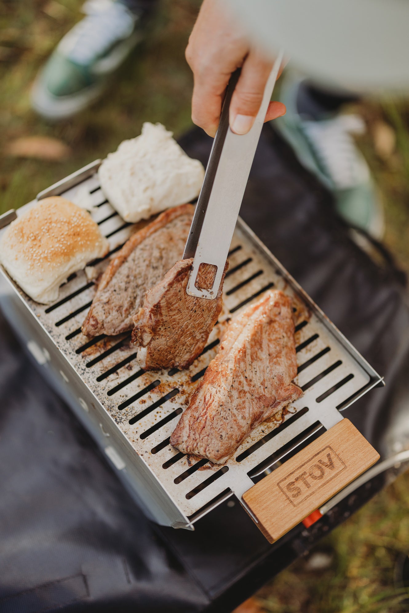 Outdoor cooking made easy on the STOV BBQ. The only gas barbecue that you can take anywhere. 