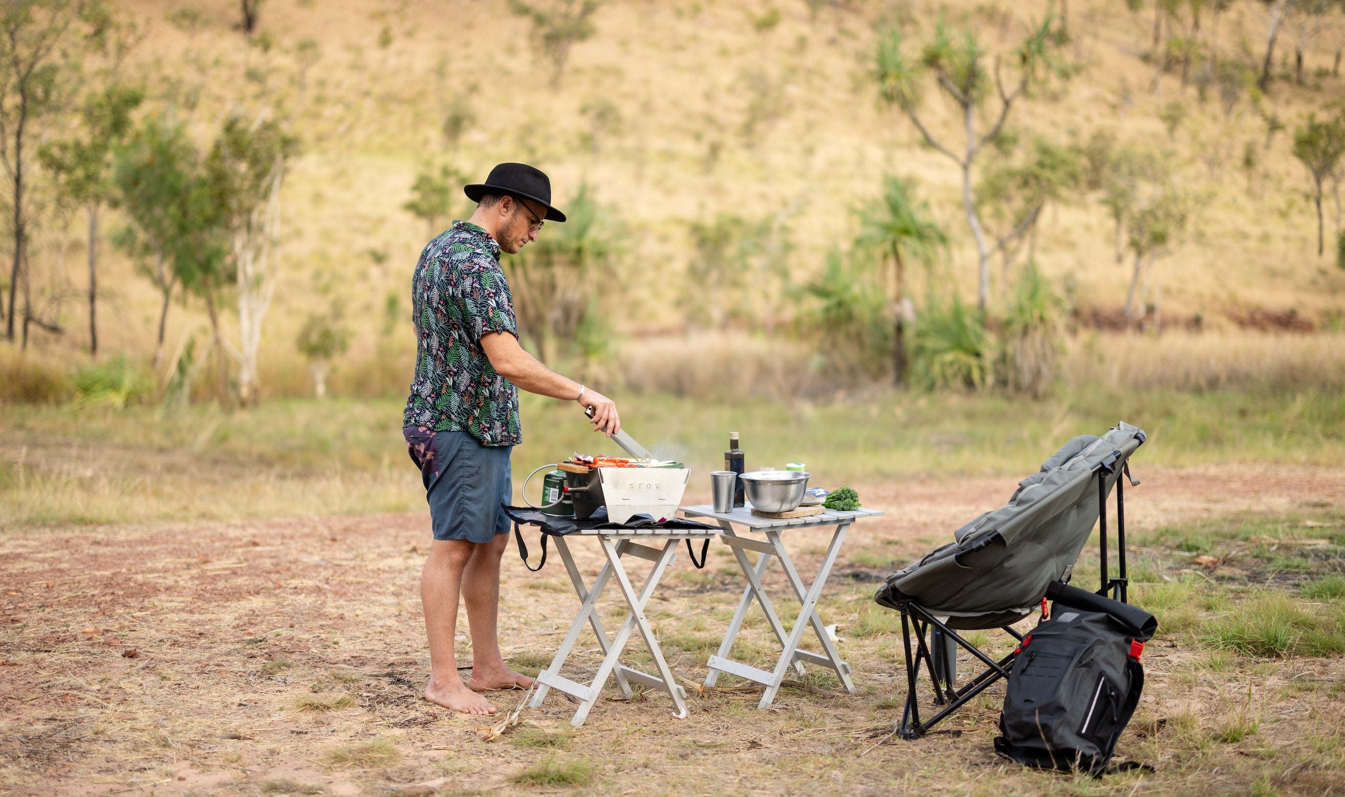 Unlike the weber baby and charcoal grills, the STOV BBQ is a portable bbq type that can be fired up in no time on any of our adventures