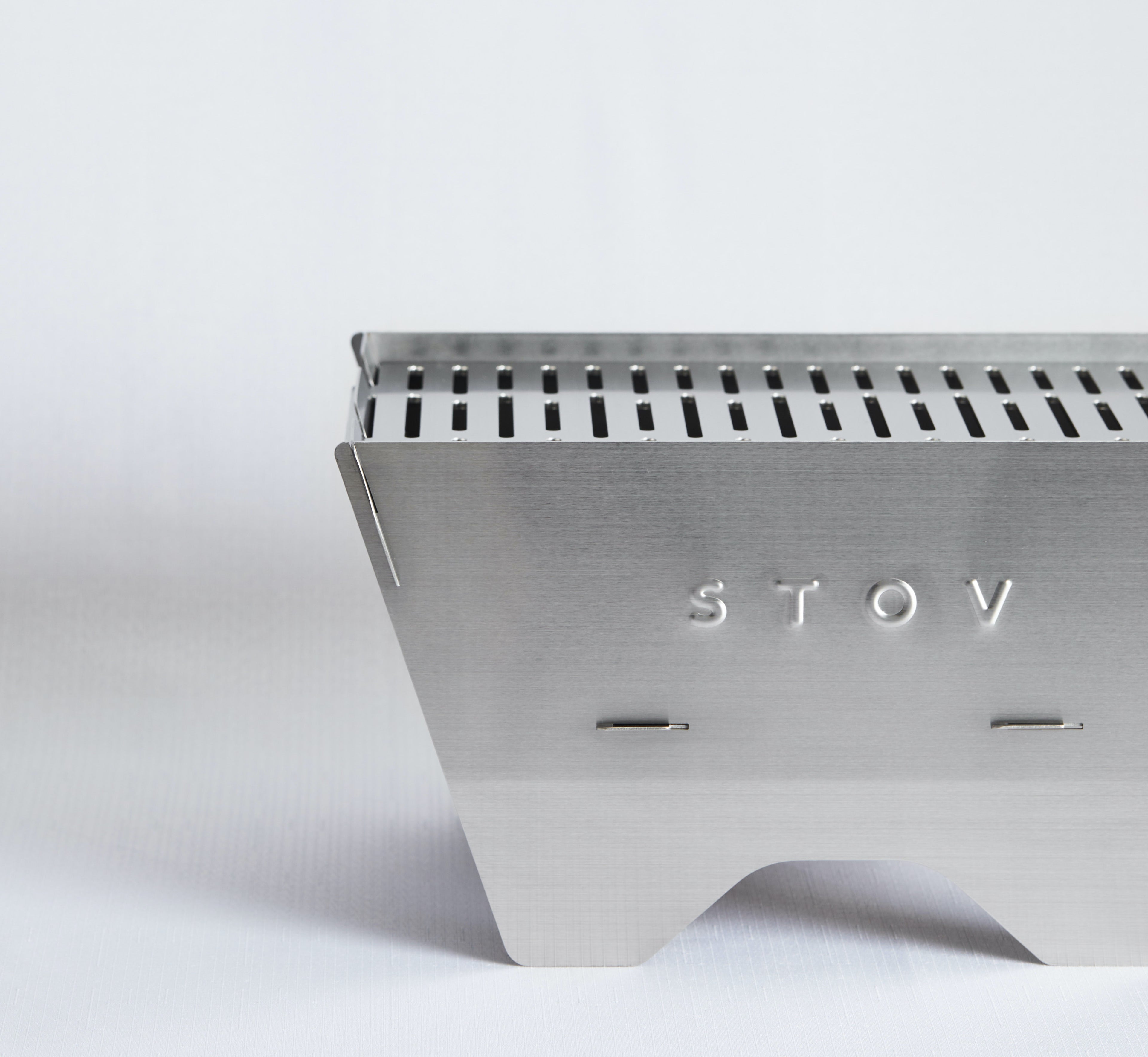 STOV BBQ made out of brushed stainless steel giving it is beautiful low colour look and style.