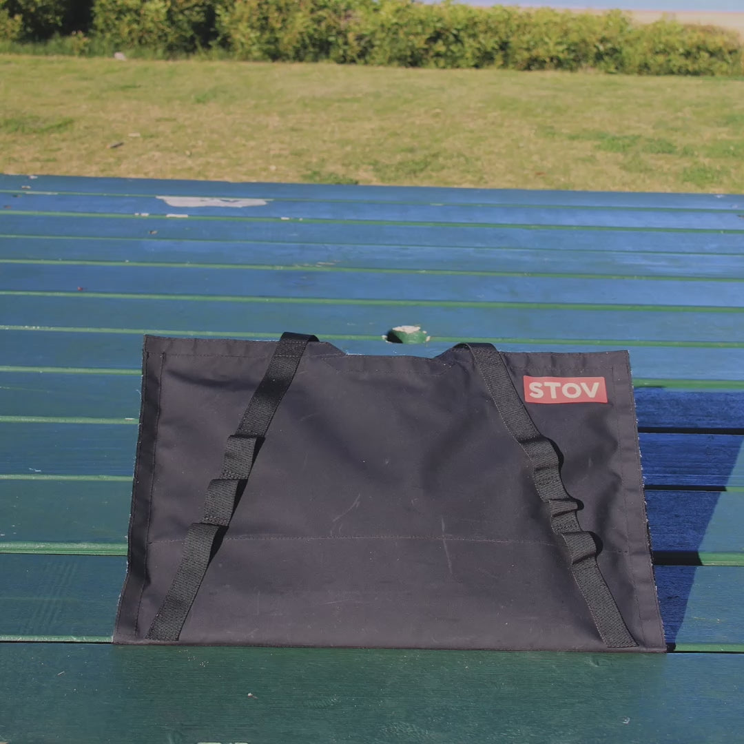 STOV BBQ quick assembly ready for camping with this compact gas barbecue